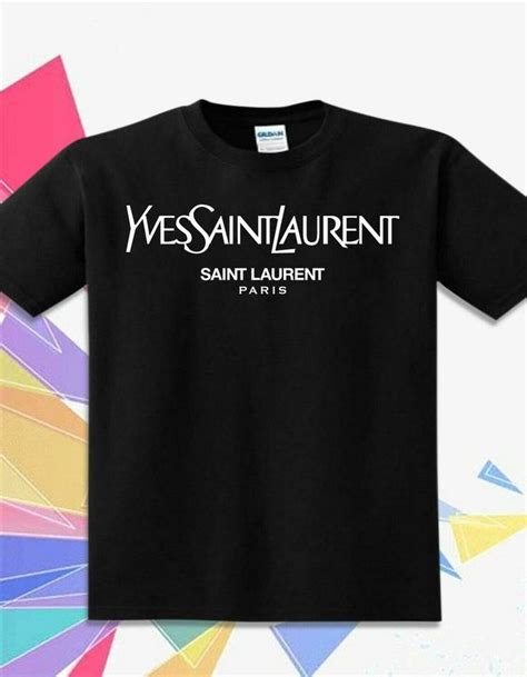 yves saint laurent slogan t shirt|saint laurent long sleeve shirt.